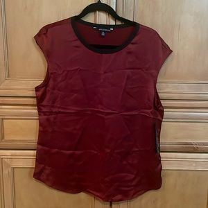 New! Medium, burgandy with black trim, Eva Longoria, blouse by The Limited.